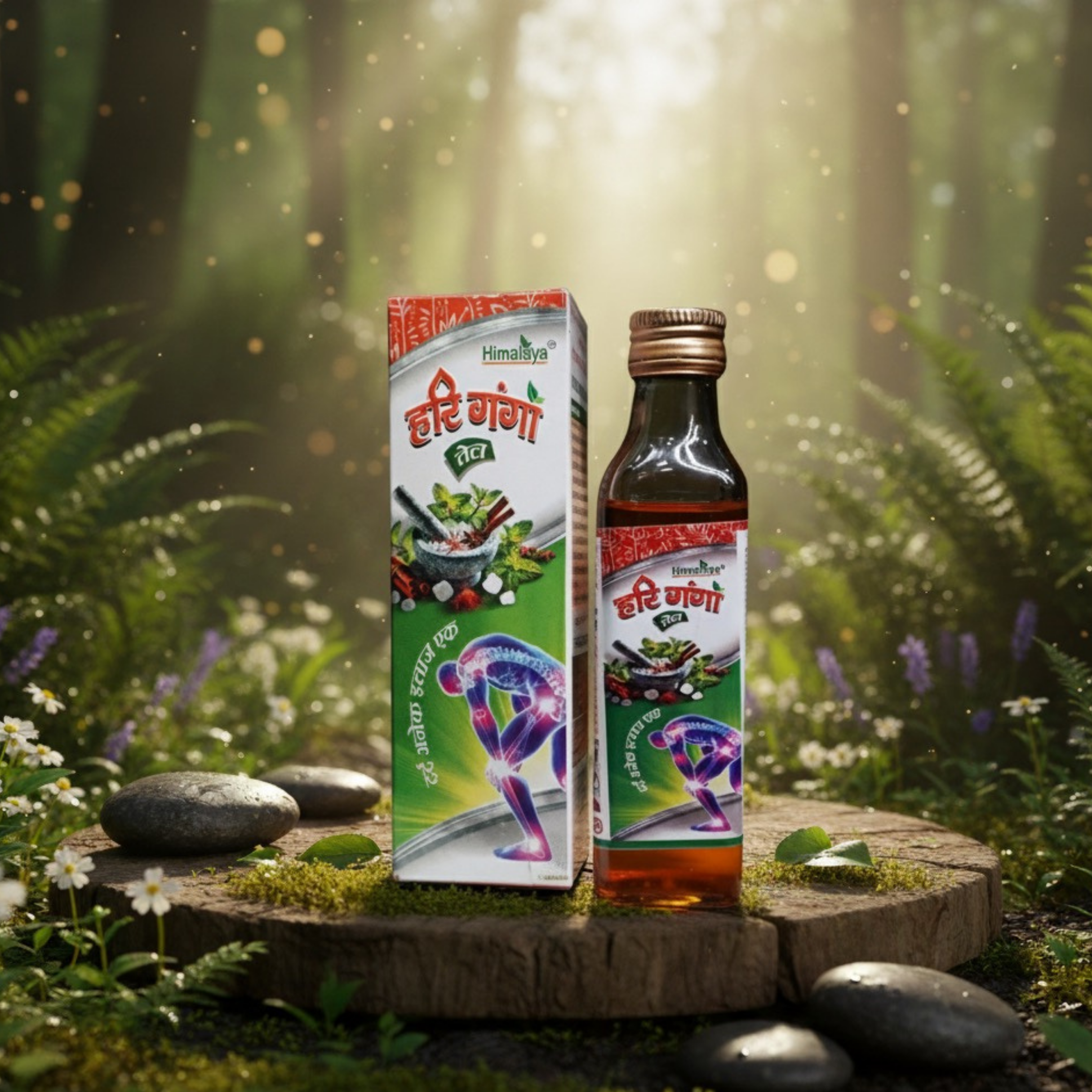 Himalaya Pharmacy Hari Ganga Tel (हरि गंगा तेल): Quick Pain Relief Oil for Joint Pain & Muscle Pain, 60ml