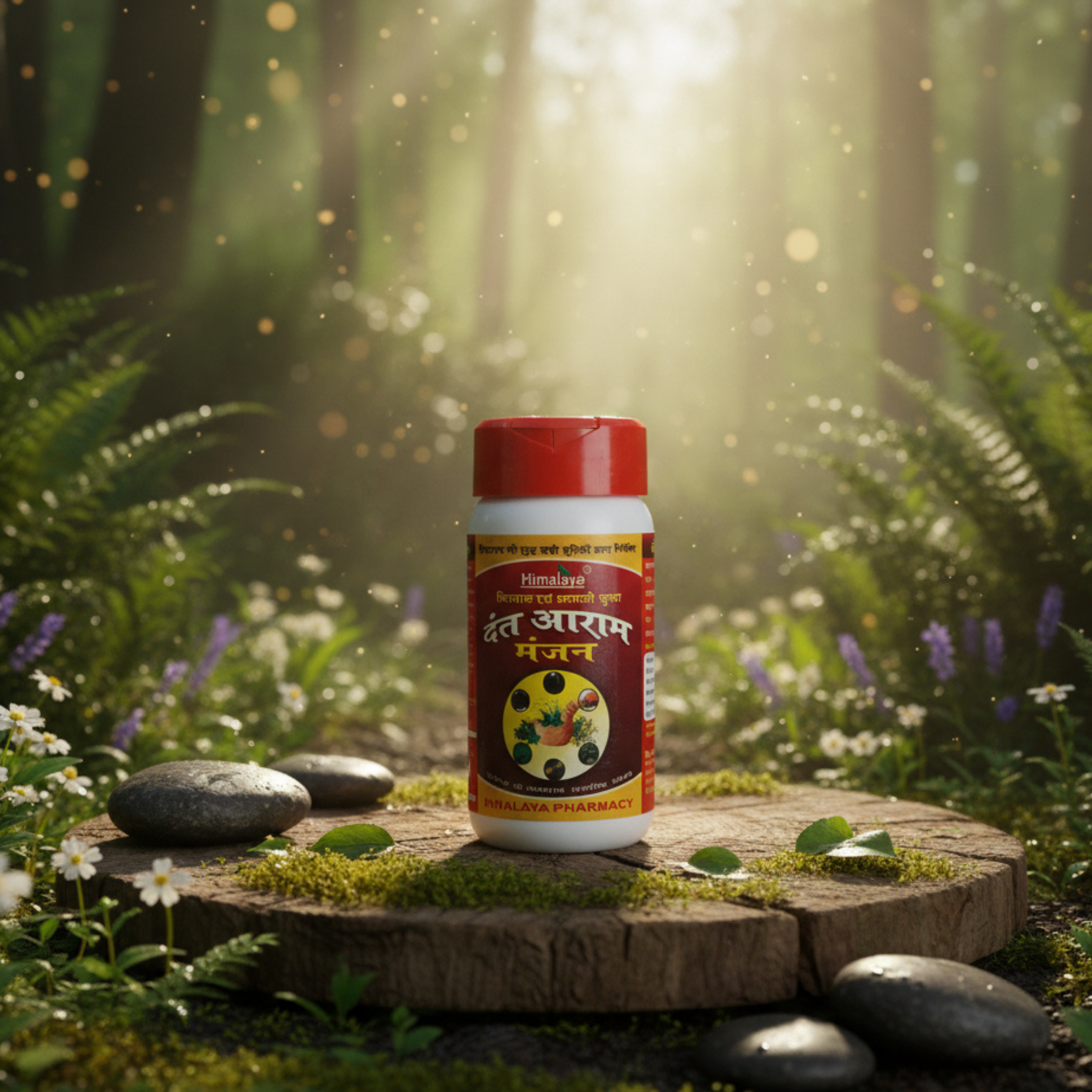 Himalaya Pharmacy Dant Aaram Manjan (दंत आराम मंजन): Ayurvedic Powder for Complete Dental Care, 50gm