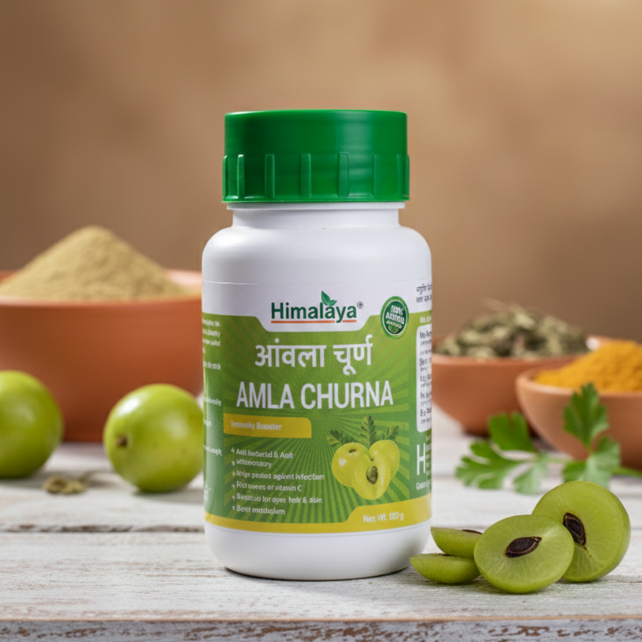 Himalaya Pharmacy Amla Churna (आमला चूर्ण): Natural Vitamin C Source & Immunity Booster, 100gm
