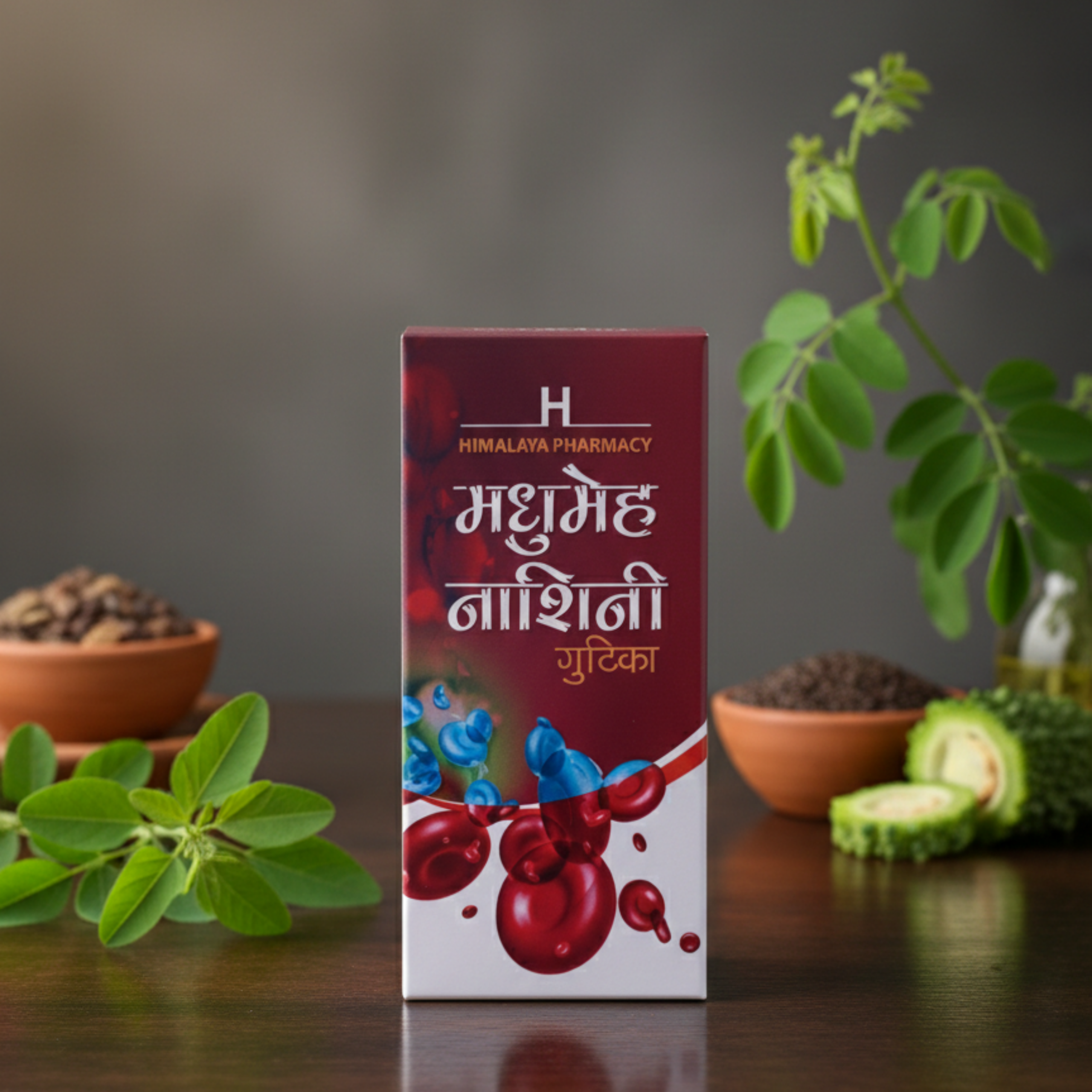 Himalaya Pharmacy Madhumeh Nashini Gutika (मधुमेह नाशिनी गुटिका): Natural Support for Blood Sugar Management, 50gm